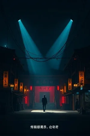 剧集《镜中列车》封面：夜色中穿行于镜面隧道的列车
